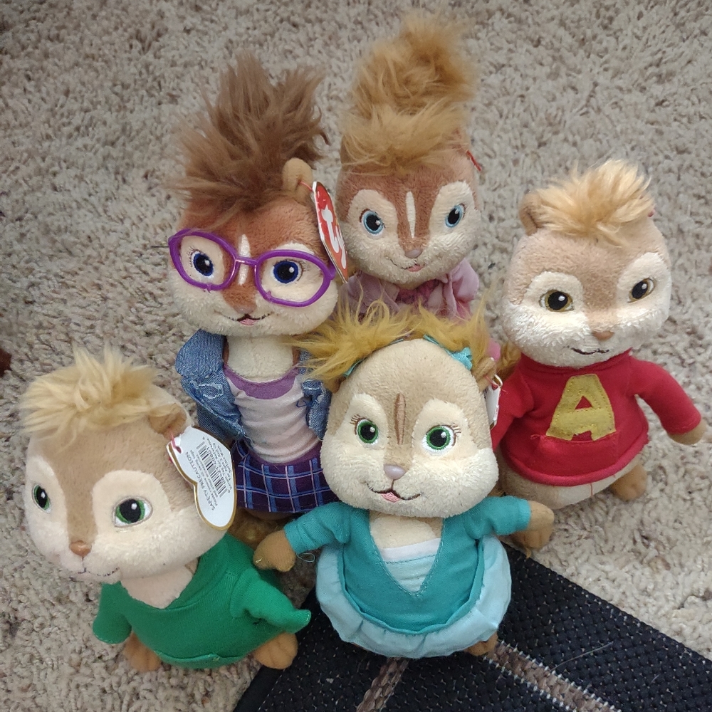 Alvin and the Chipmunks TY Beanie Babies